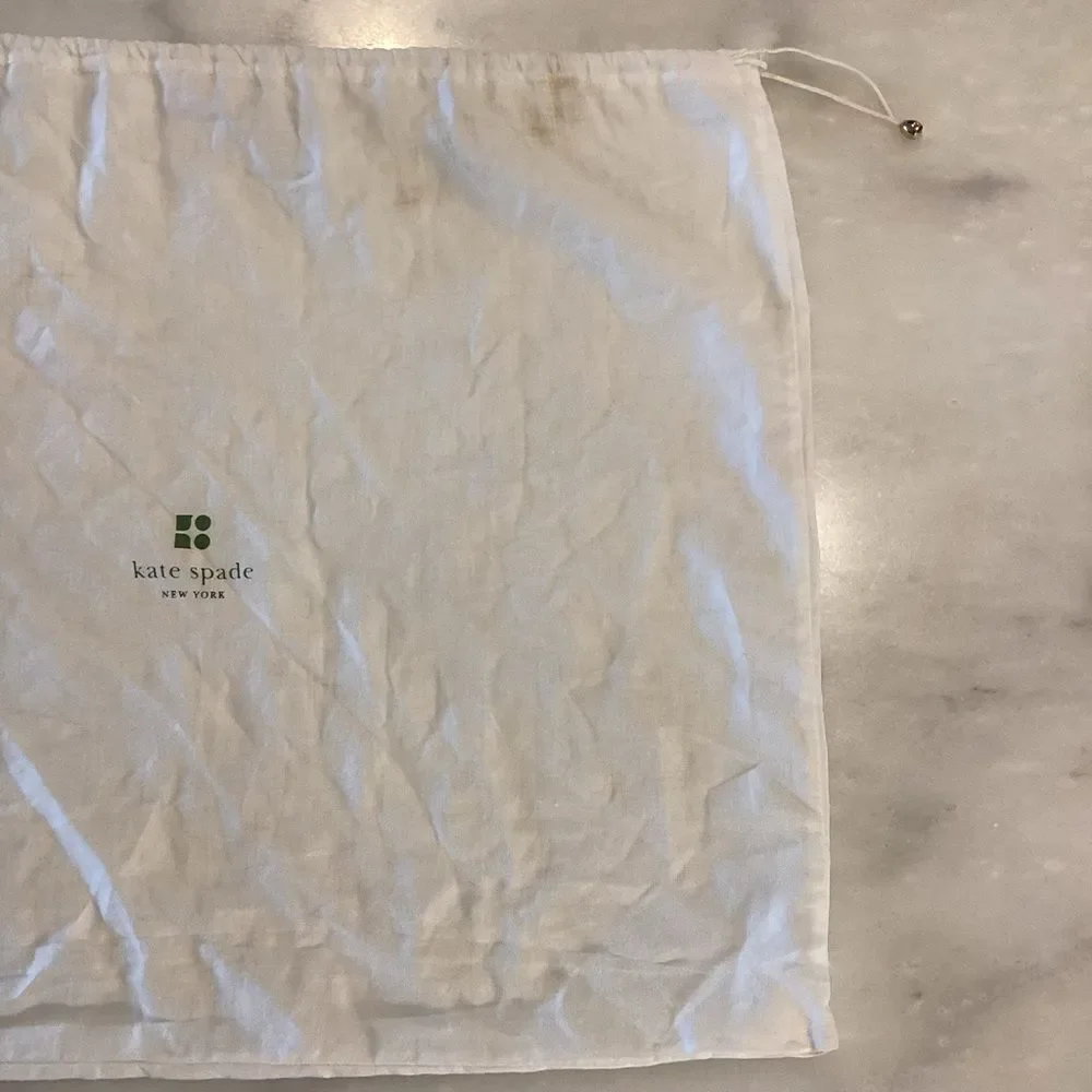 Kate Spade White and Green XL Dust Bag